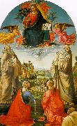 Domenico Ghirlandaio Christ in Heaven with Four Saints and a Donor china oil painting reproduction